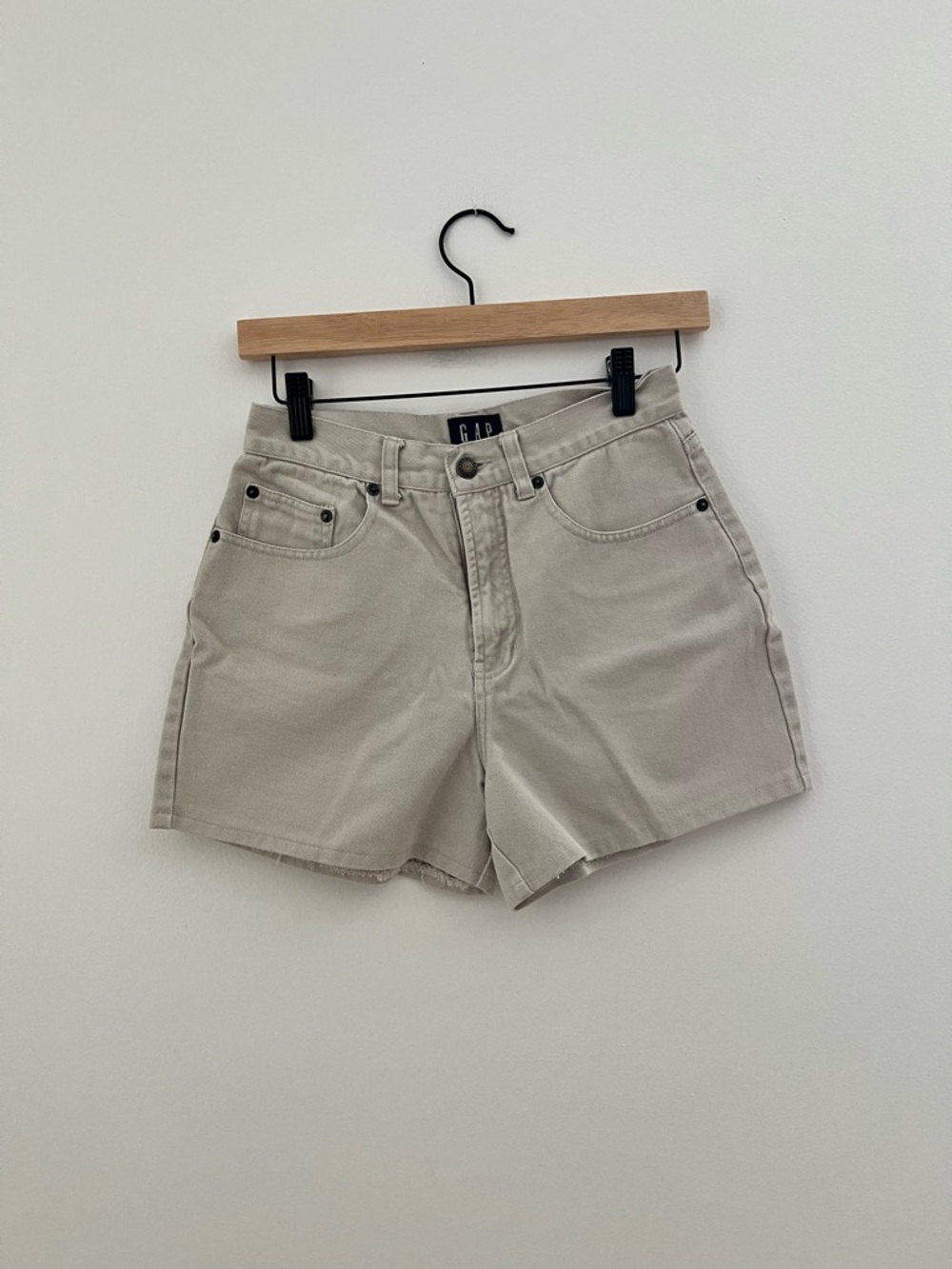 Y2K Vintage GAP Light Beige High-Rise Denim Shorts